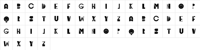 Chop Regular Character Map