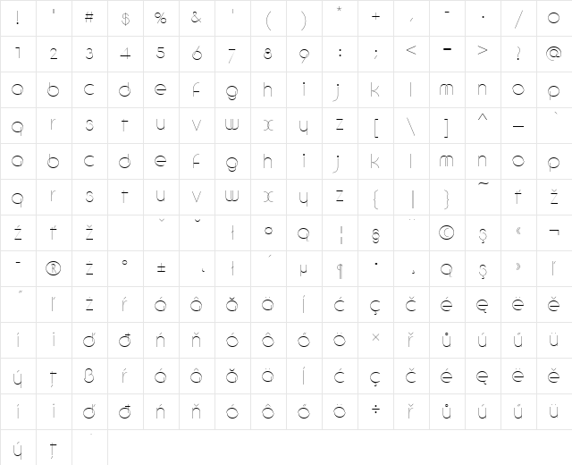 CirkulusDEE Regular Character Map