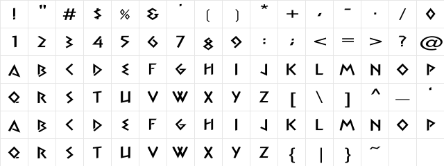 ColleseumBd Regular Character Map
