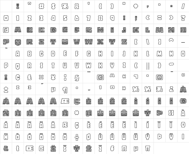 Copal Std Decorated Character Map
