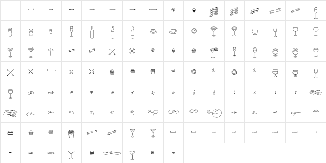 Cosmopolitan Extras Bold Character Map