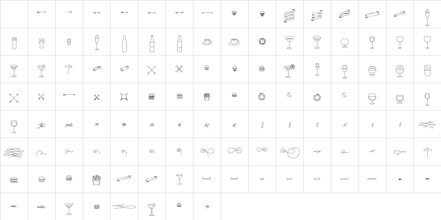 Cosmopolitan Extras Regular Character Map