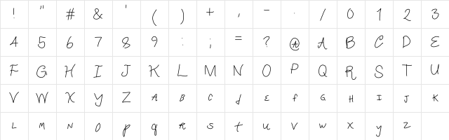 Crappy Font Medium Character Map Crappy Font Medium Character Map