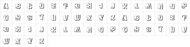 Cream Regular Character Map