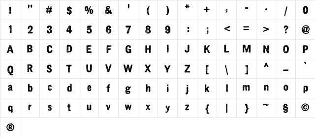 Crnagorszkij Buddah Orkesztar Regular Character Map