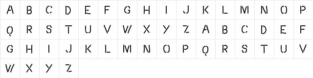 Crossroads Medium Character Map