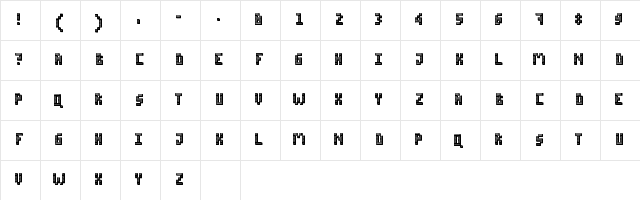 Crt Overscan Regular Character Map