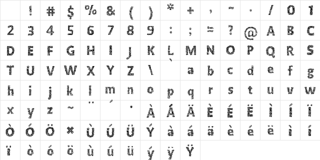 Crystalline Negative Character Map Crystalline Negative Character Map