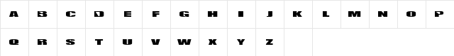 CUBIFONK Regular Character Map CUBIFONK Regular Character Map