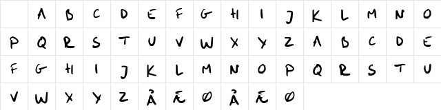 me handwritin Bold Character Map me handwritin Bold Character Map