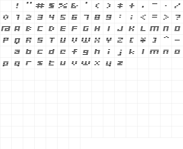 D3 Digitalism Italic Regular Character Map D3 Digitalism Italic Regular Character Map