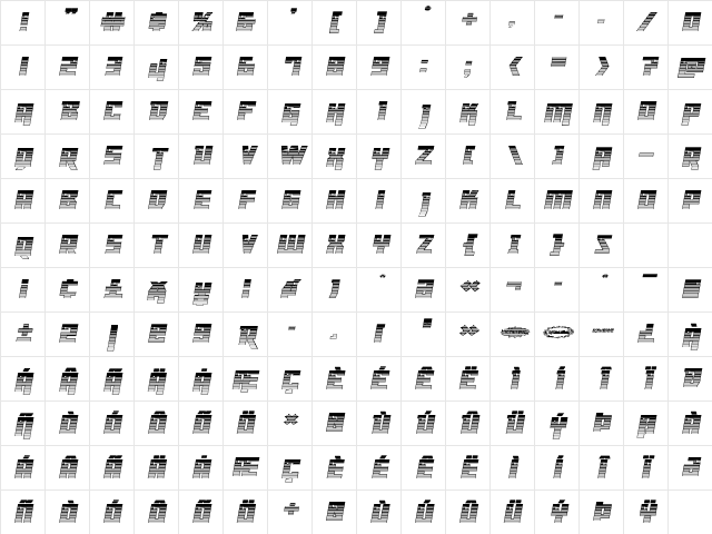 Dangerbot Chrome Regular Character Map Dangerbot Chrome Regular Character Map