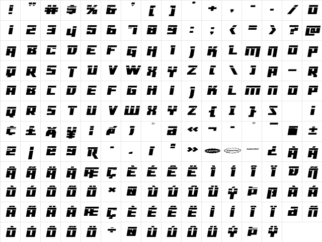 Dangerbot Expanded Laser Expanded Character Map Dangerbot Expanded Laser Expanded Character Map