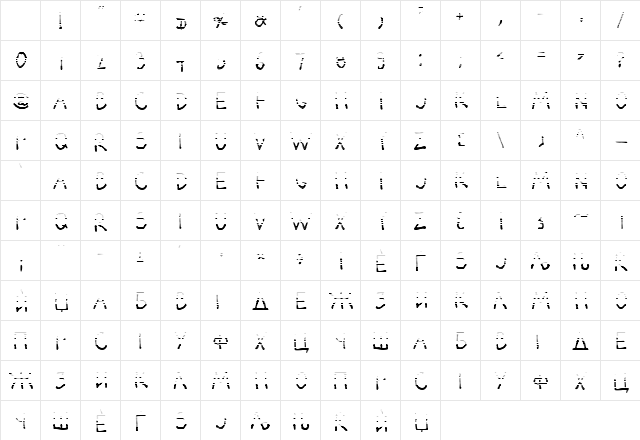 Darbog gradient Regular Character Map Darbog gradient Regular Character Map
