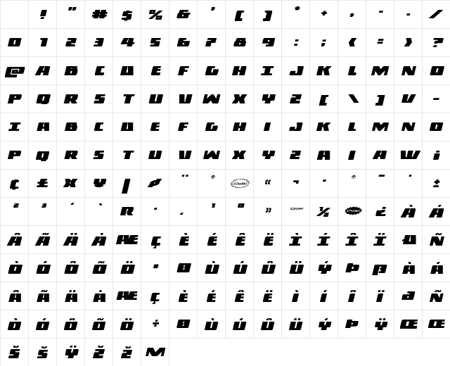 Dark Alliance Expanded Italic Expanded Italic Character Map Dark Alliance Expanded Italic Expanded Italic Character Map