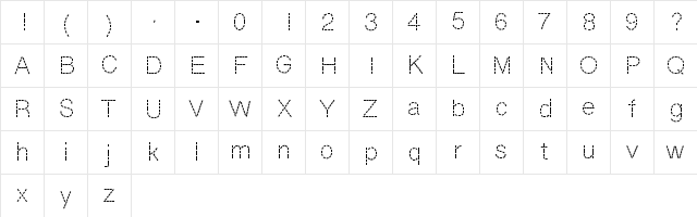 DashNess Medium Character Map