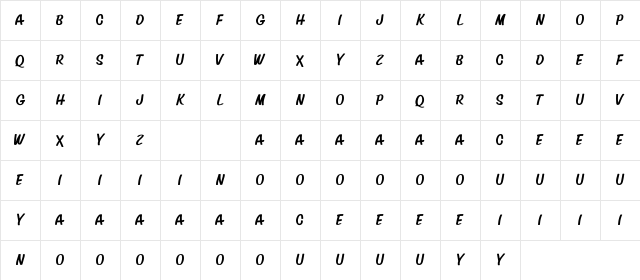 David And SovhieDEMO Sans Character Map David And SovhieDEMO Sans Character Map