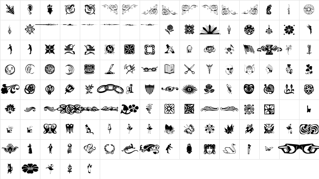 DavysDingbats Regular Character Map DavysDingbats Regular Character Map