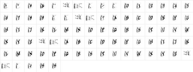 DavysRib Regular Character Map DavysRib Regular Character Map