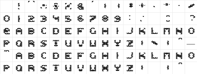 Dazzle Ships Diode Character Map