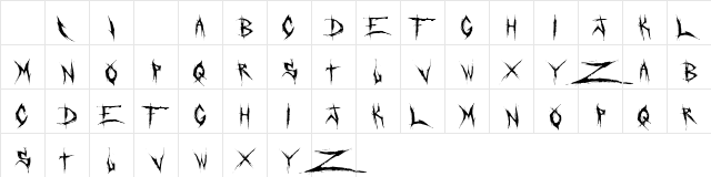 DeadBitch Regular Character Map DeadBitch Regular Character Map