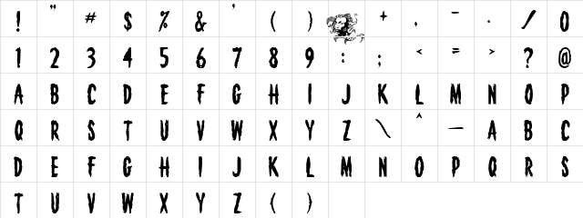 Deathknell Regular Character Map