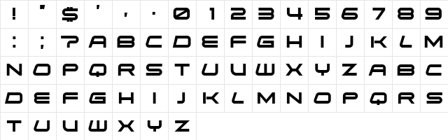 Declaration Bold Character Map
