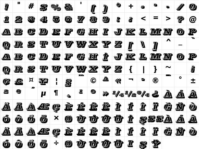 Decorated035 BT Regular Character Map Decorated035 BT Regular Character Map