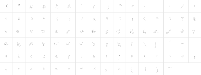 degueulasse Regular Character Map