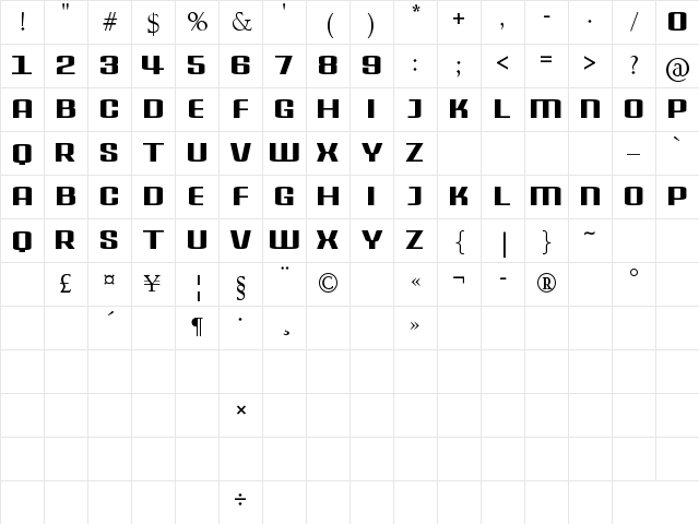 Delphinium Pro Regular Character Map Delphinium Pro Regular Character Map