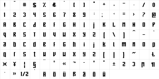 desonanz Regular Character Map