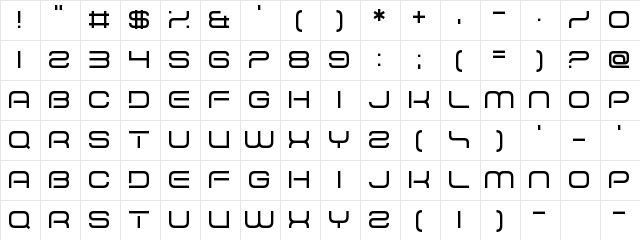 Development Hell Regular Character Map