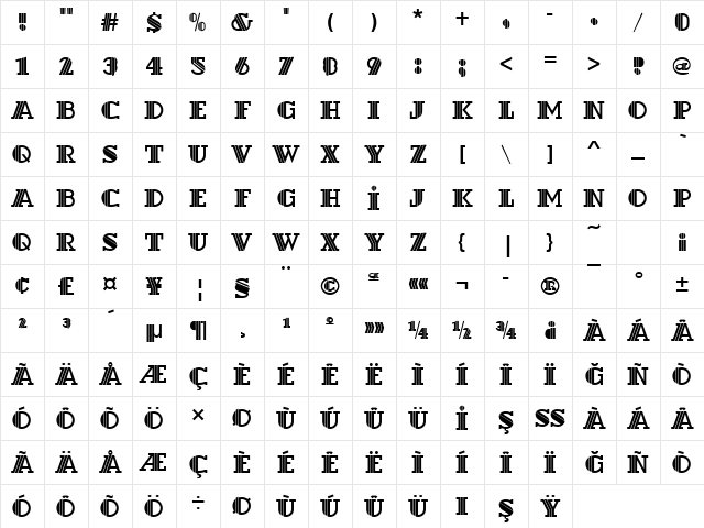 DextorD Regular Character Map DextorD Regular Character Map