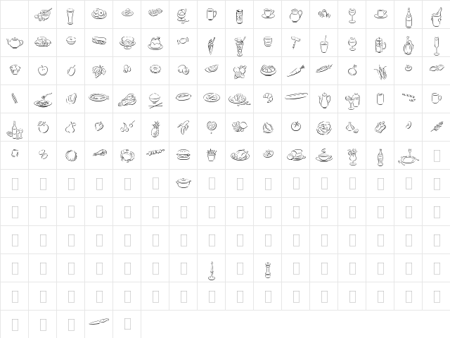 DF Delectables Regular Character Map DF Delectables Regular Character Map