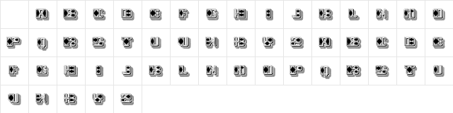 Diamond Regular Character Map Diamond Regular Character Map