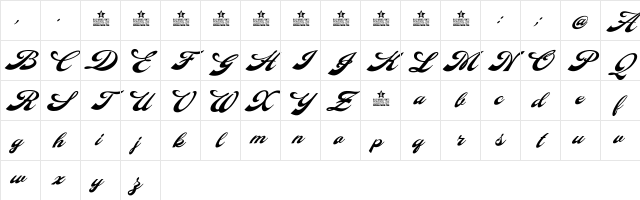 Diamonde Personal Use Regular Character Map