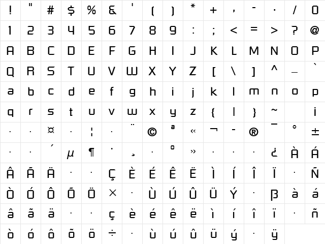 Digital Regular Character Map Digital Regular Character Map