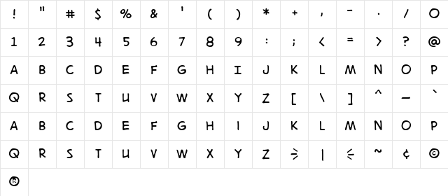 DigitalStrip 2.0 BB Regular Character Map