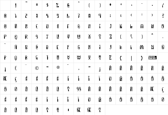 Dignity Of Labour Regular Character Map