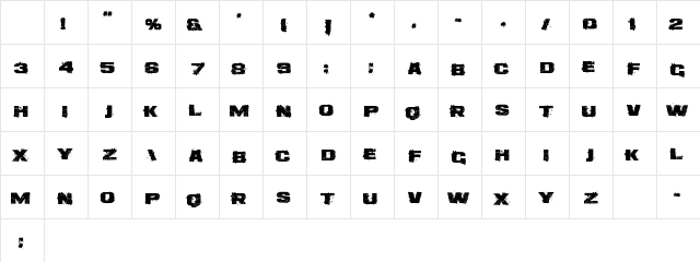 Dirtee Box Regular Character Map Dirtee Box Regular Character Map