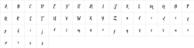 DirtylineRising Brush Free Regular Character Map