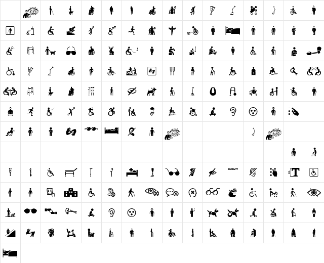 Disabled Icons Regular Character Map