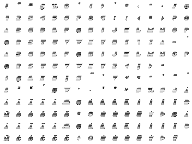 Disco Duck Chrome Italic Italic Character Map