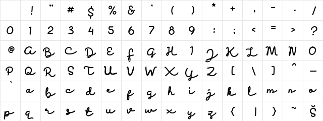 Discobaby Regular Character Map Discobaby Regular Character Map