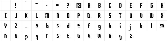 Disembody Regular Character Map Disembody Regular Character Map