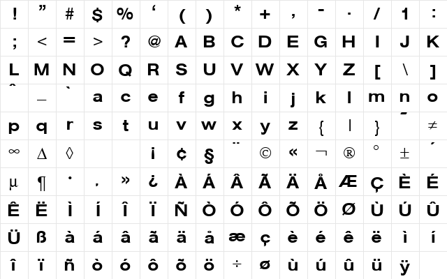 AtkinsExtendedMedium Regular Character Map AtkinsExtendedMedium Regular Character Map