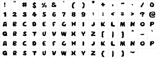 Meegoreng Regular Character Map Meegoreng Regular Character Map