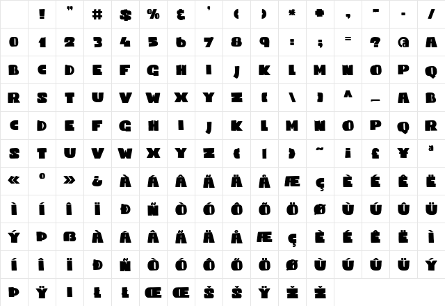 DK Codswallop Regular Character Map DK Codswallop Regular Character Map
