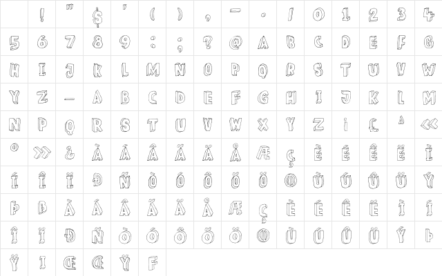 DK Meshuggeneh Regular Character Map DK Meshuggeneh Regular Character Map