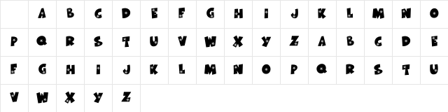KR Snowflake Regular Character Map